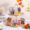 6 Pieces Summer Office Decorations Flower Farmhouse Wooden Summer Tiered Tabletop Set Watering Can Wood Block Signs for Home Indoor Kitchen Work Tabletop Shelf